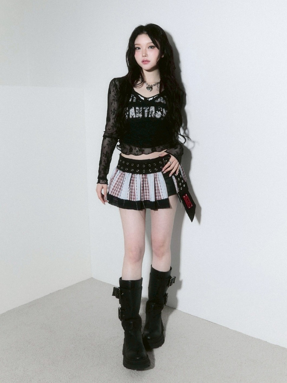 CHERRYQUIRI】seethrough v neck shirring sleeve | OUR BRAND