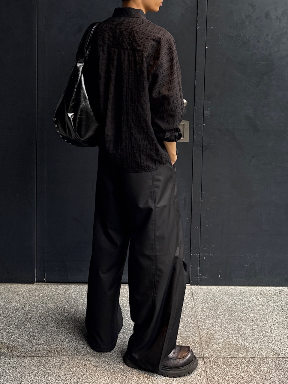 ENOF sheer jacket シアーシャツ　ブラック ENOF（イナフ）の「sheer jacket（シャツ/ブラウス）」 - WEAR