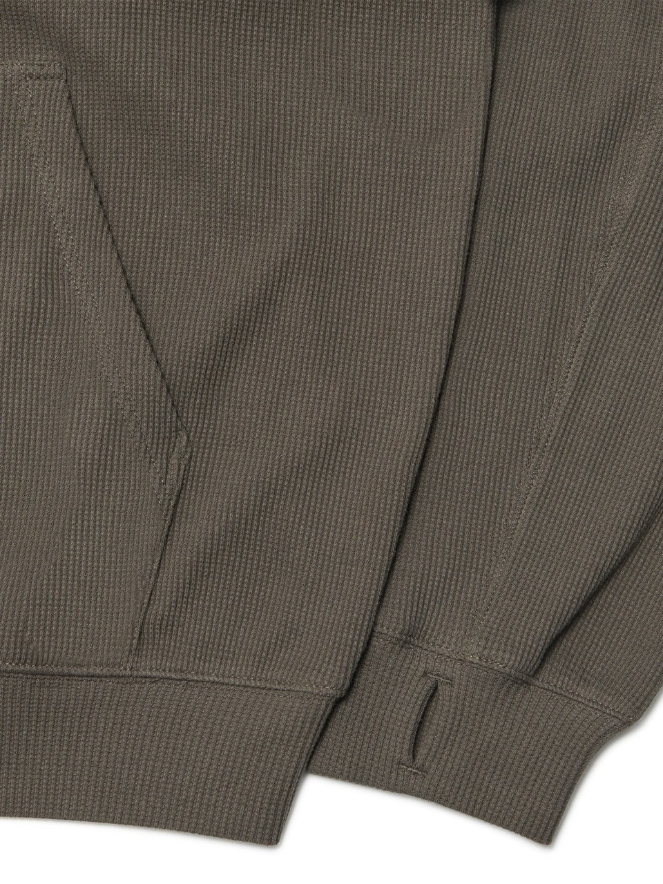 【NOMANUAL】NM WAFFLE HOODED ZIP-UP