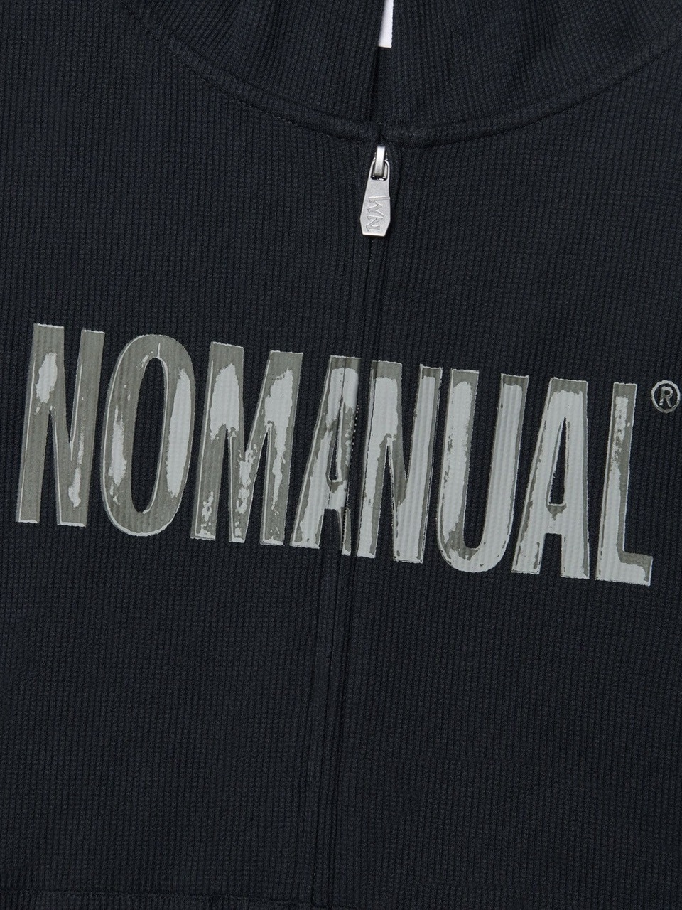 【NOMANUAL】NM WAFFLE HOODED ZIP-UP