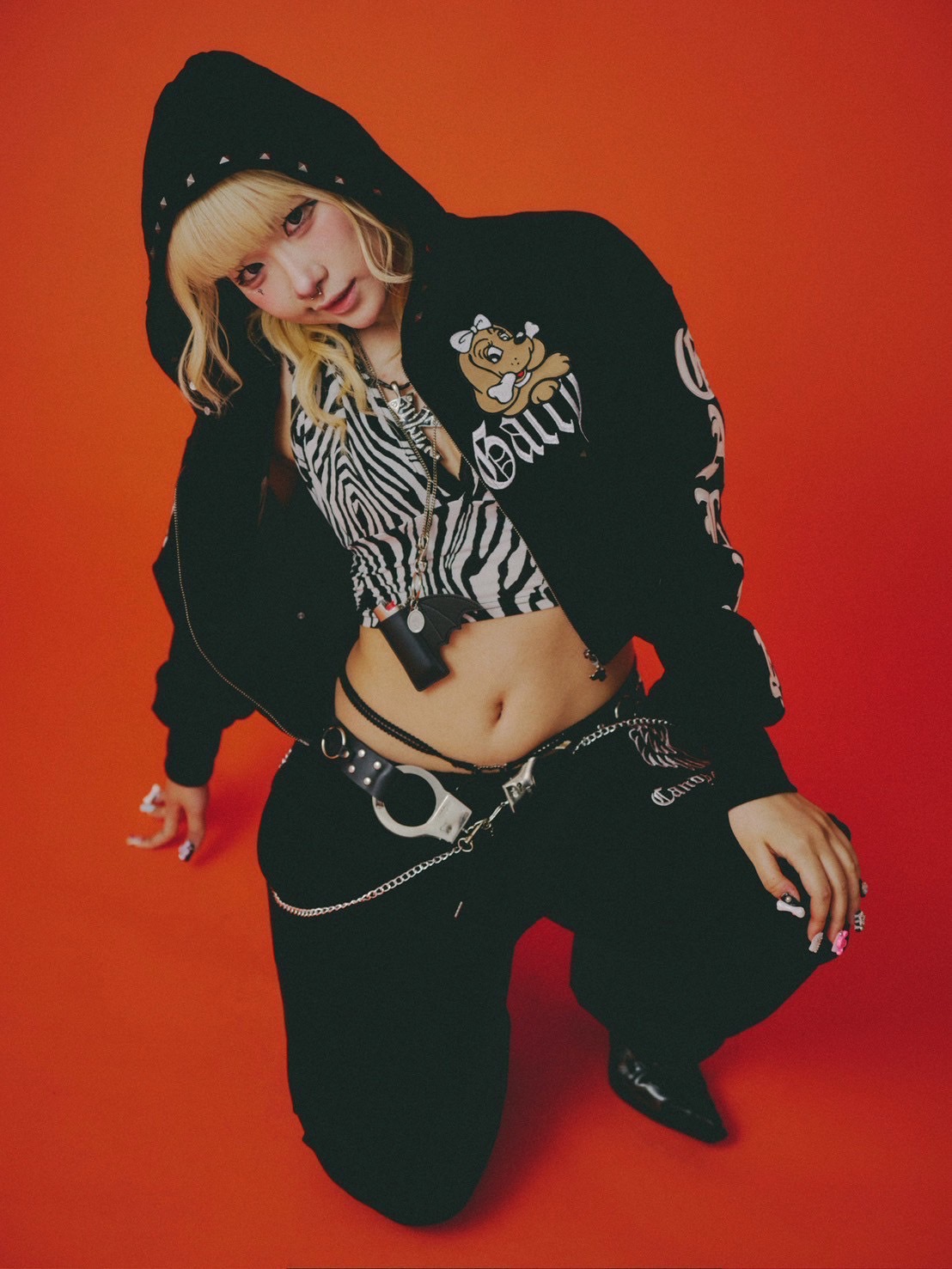 Galfy エンジェルギャルパーカー ブラック GALFY/ガルフィー エンジェルギャルパーカー(WOMENS