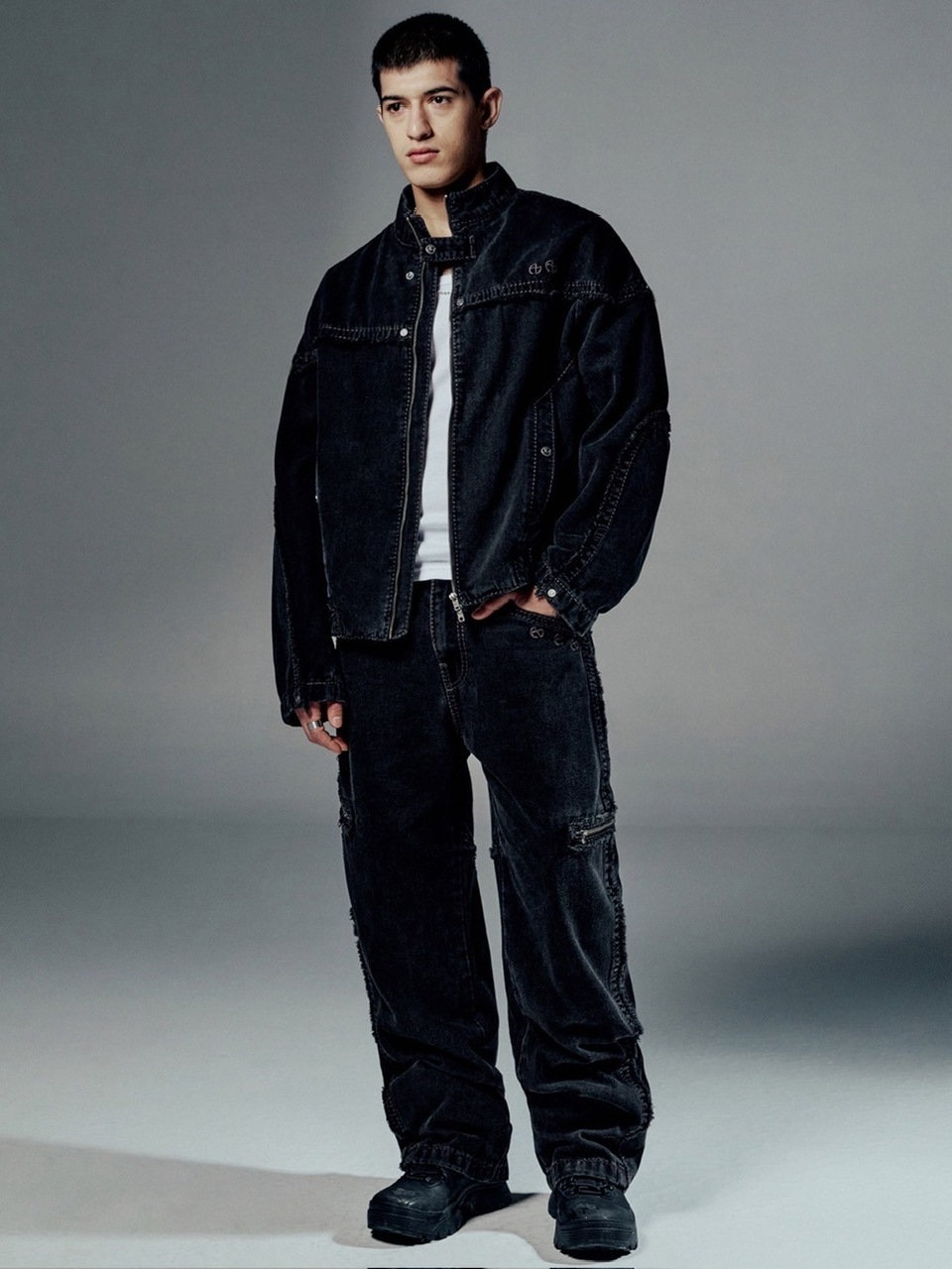 【NOMANUAL】NO RELIGION DENIM RIDER JACKET