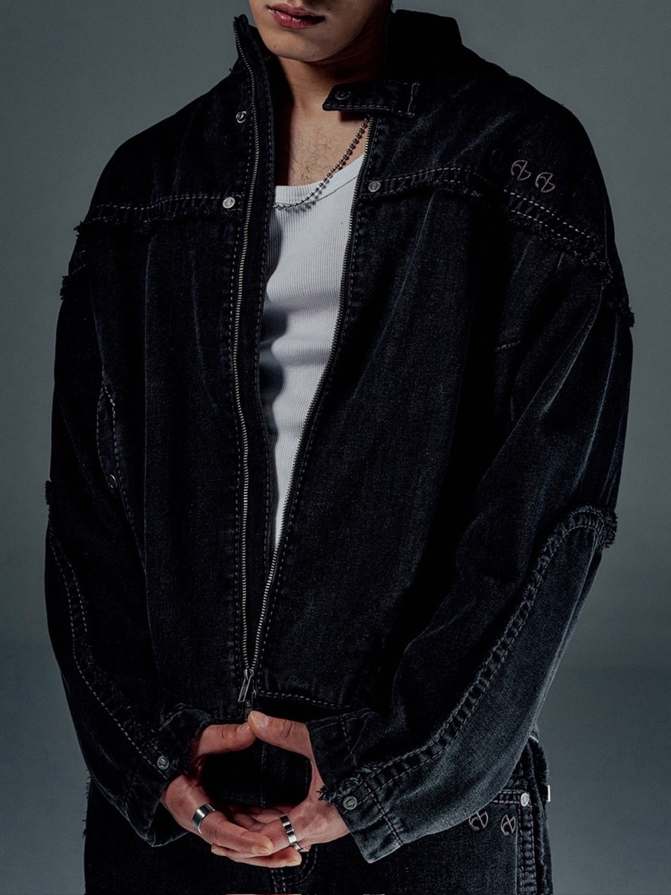 【NOMANUAL】NO RELIGION DENIM RIDER JACKET