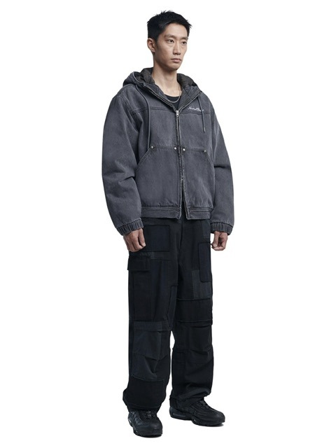 NOMANUAL】W.D HOODED ZIP-UP JACKET / 【ノーマニュアル】フード