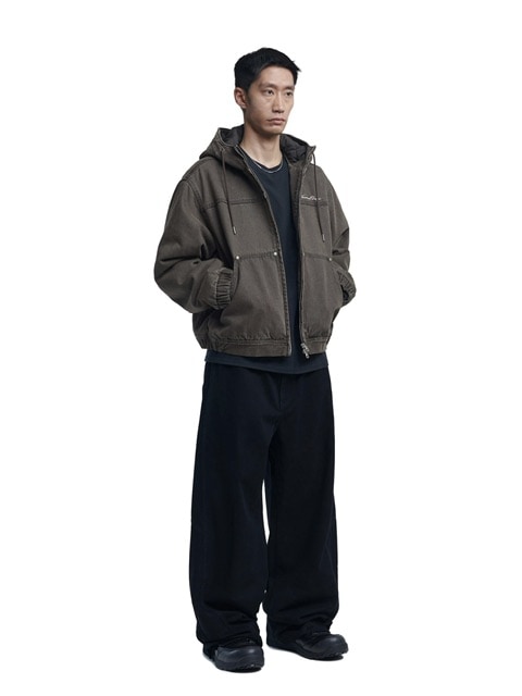 NOMANUAL】W.D HOODED ZIP-UP JACKET / 【ノーマニュアル】フード