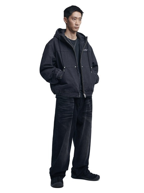 NOID ノーアイディ　スウェット　ミリタリージャケット　ボノ　フード NOMANUAL】W.D HOODED ZIP-UP JACKET / 【ノーマニュアル】フード