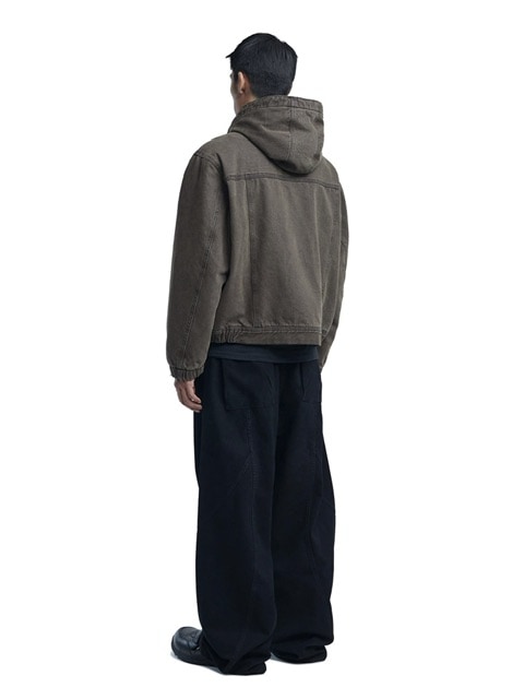 ジャケット・アウター nemu NOMANUAL】W.D HOODED ZIP-UP JACKET / 【ノーマニュアル】フード