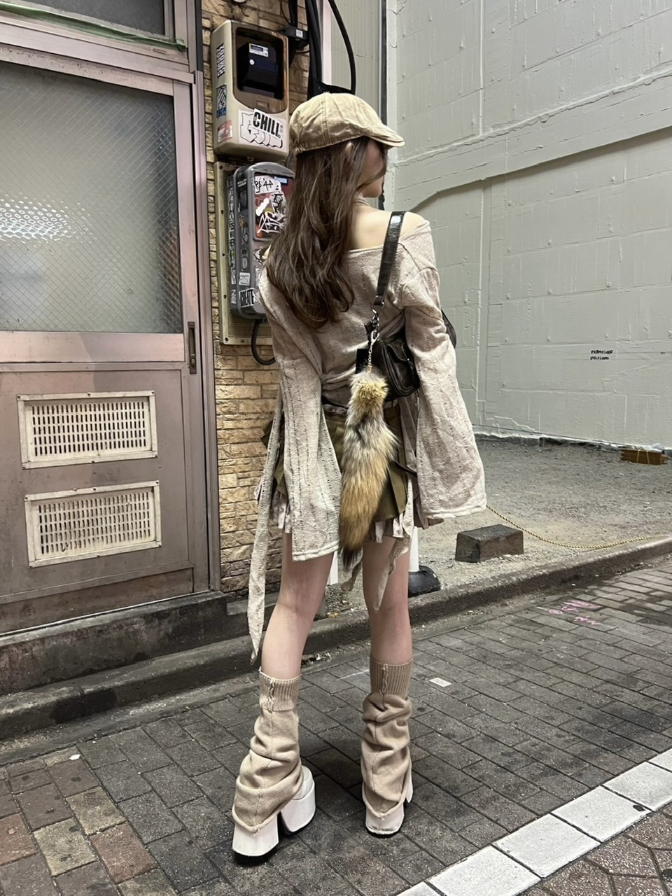 受注制【XU DOG】asymmetry drape tops (2color)