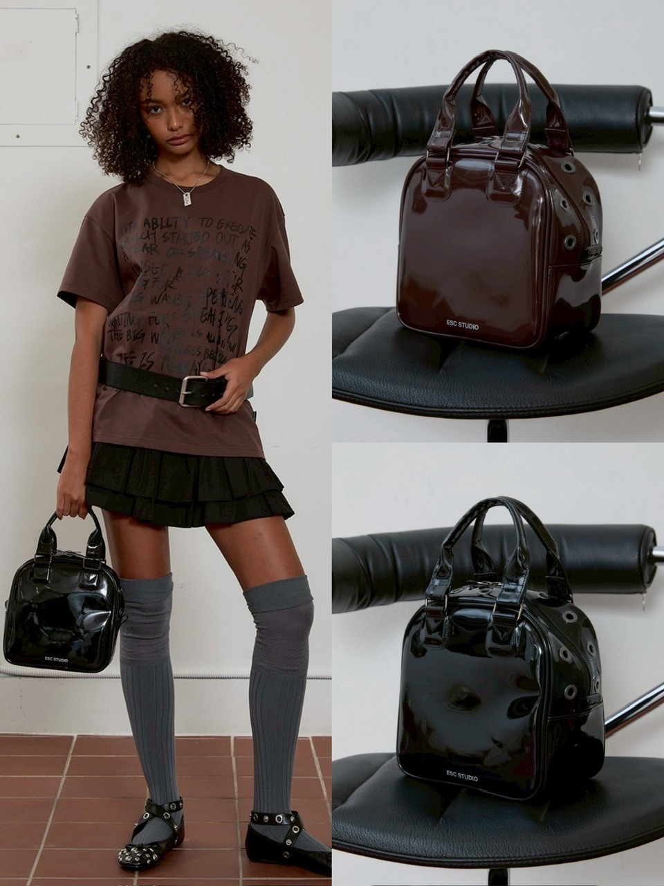 【ESC STUDIO】25SS★ eyelet tote bag ESC STUDIO】eyelet tote bag | OUR BRAND,ESC STUDIO