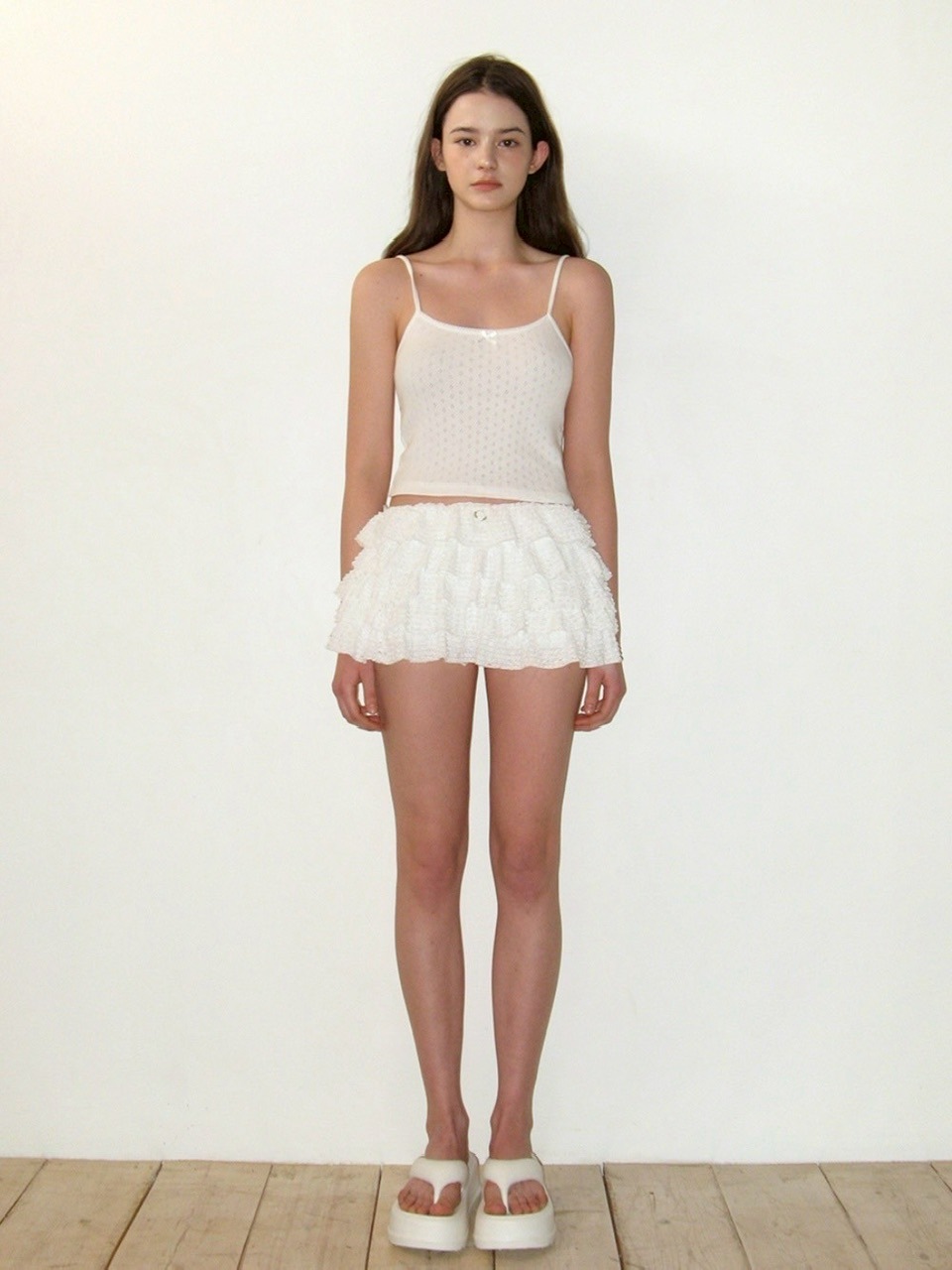 ★CRANK★LACE CANCAN SKIRT PANTS_WHITE★正規品/韓国直送料込 CRANK】LACE CANCAN SKIRT PANTS | OUR BRAND,CRANK | PRESSING