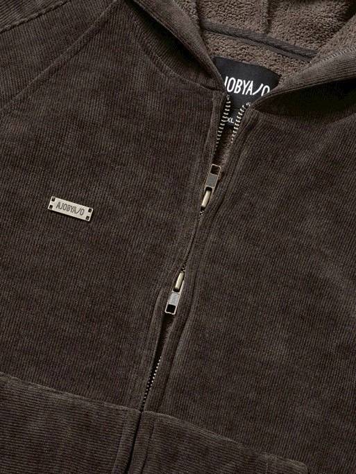 【AJOBYAJO】Corduroy Short Zip-Up Hoodie / 【アジョバイアジョ】コーデュロイショートジップアップパーカー