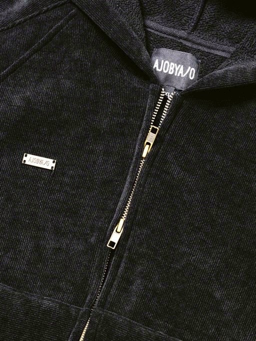 【AJOBYAJO】Corduroy Short Zip-Up Hoodie / 【アジョバイアジョ】コーデュロイショートジップアップパーカー