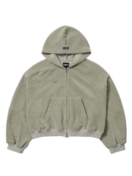 AJOBYAJO】Corduroy Short Zip-Up Hoodie / 【アジョバイアジョ