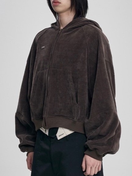 【AJOBYAJO】Corduroy Short Zip-Up Hoodie / 【アジョバイアジョ】コーデュロイショートジップアップパーカー