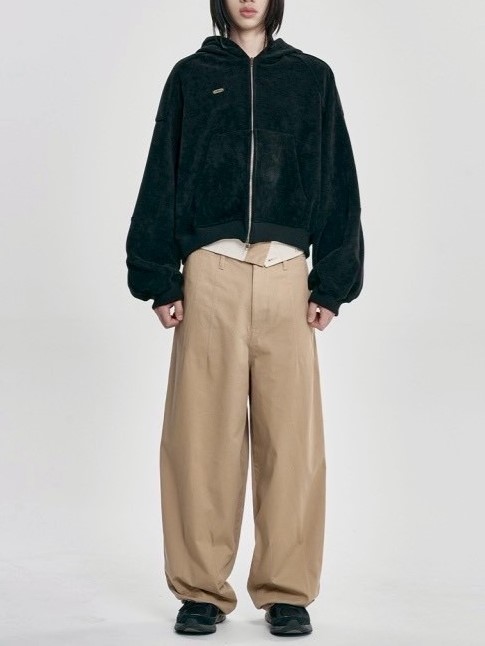 【AJOBYAJO】Corduroy Short Zip-Up Hoodie / 【アジョバイアジョ】コーデュロイショートジップアップパーカー