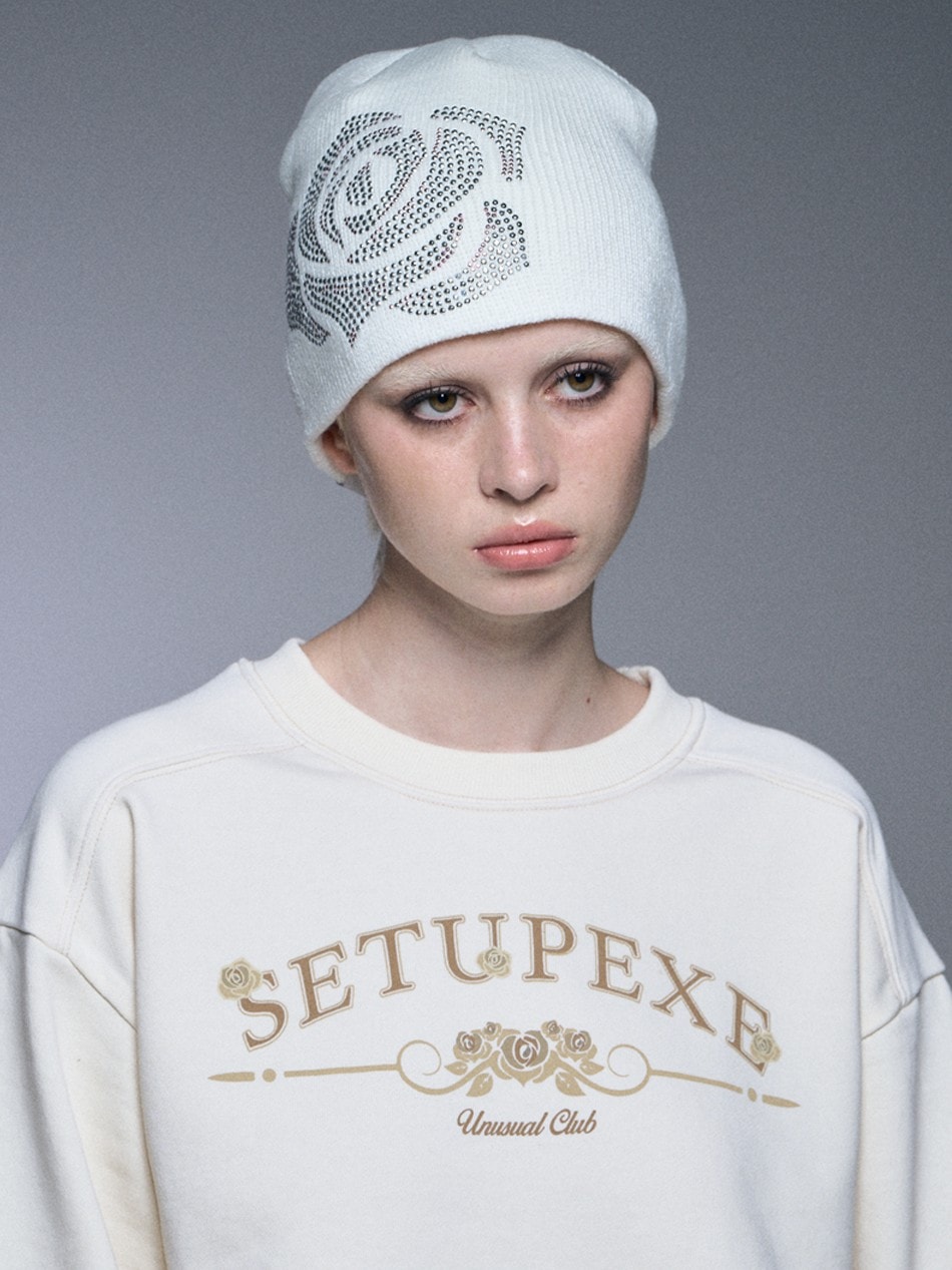 SETUP-EXE★韓国★日本未入荷★人気★ROSE HOTFIX BEANIE 3色 SETUP‐EXE】ROSE HOTFIX BEANIE | OUR BRAND,SETUP-EXE