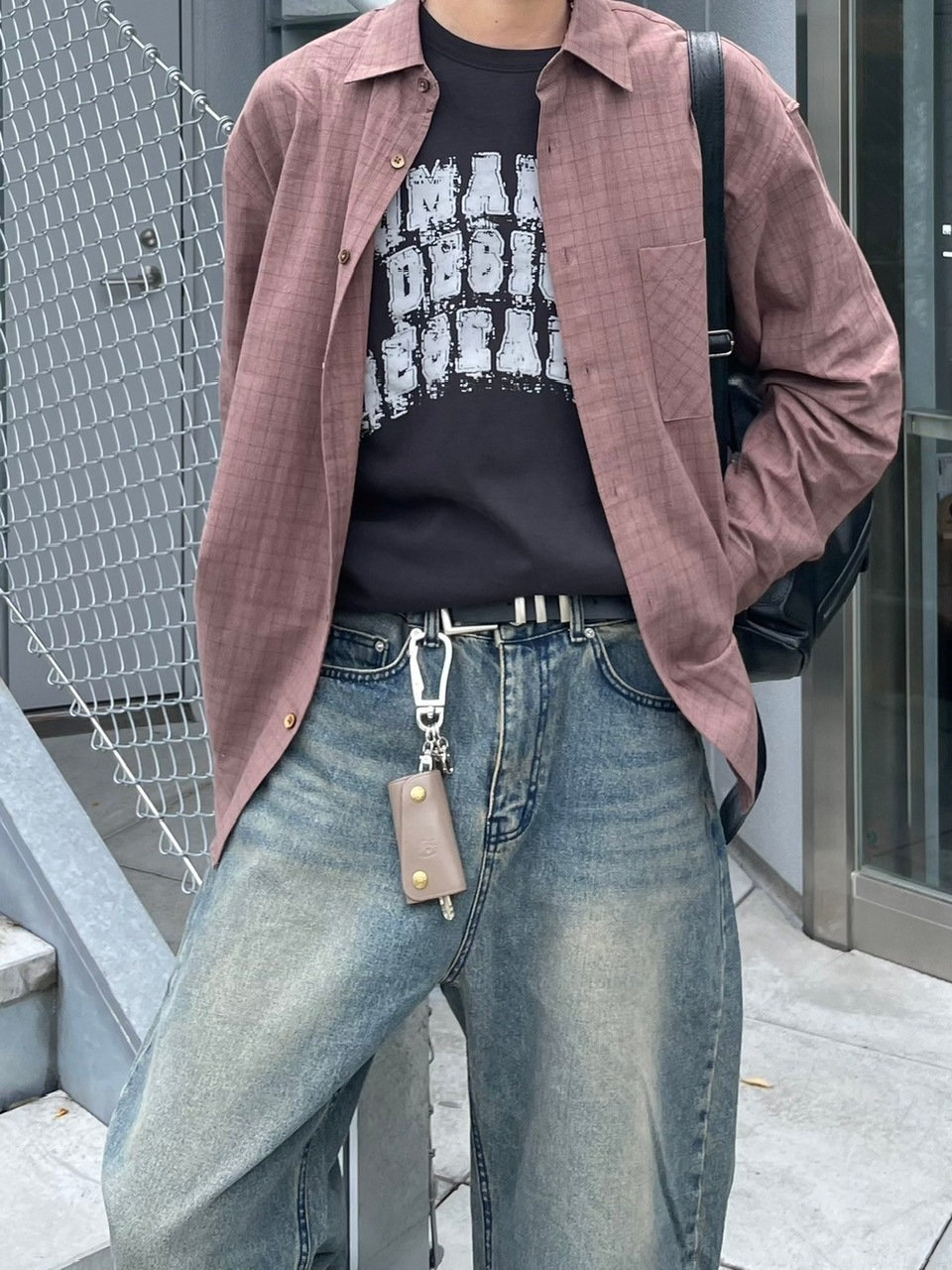 受注制【Chikashitsu +】2way vegan leather pocket bag / 【チカシツプラス】ツーウェイヴィーガンレザーポケットバッグ