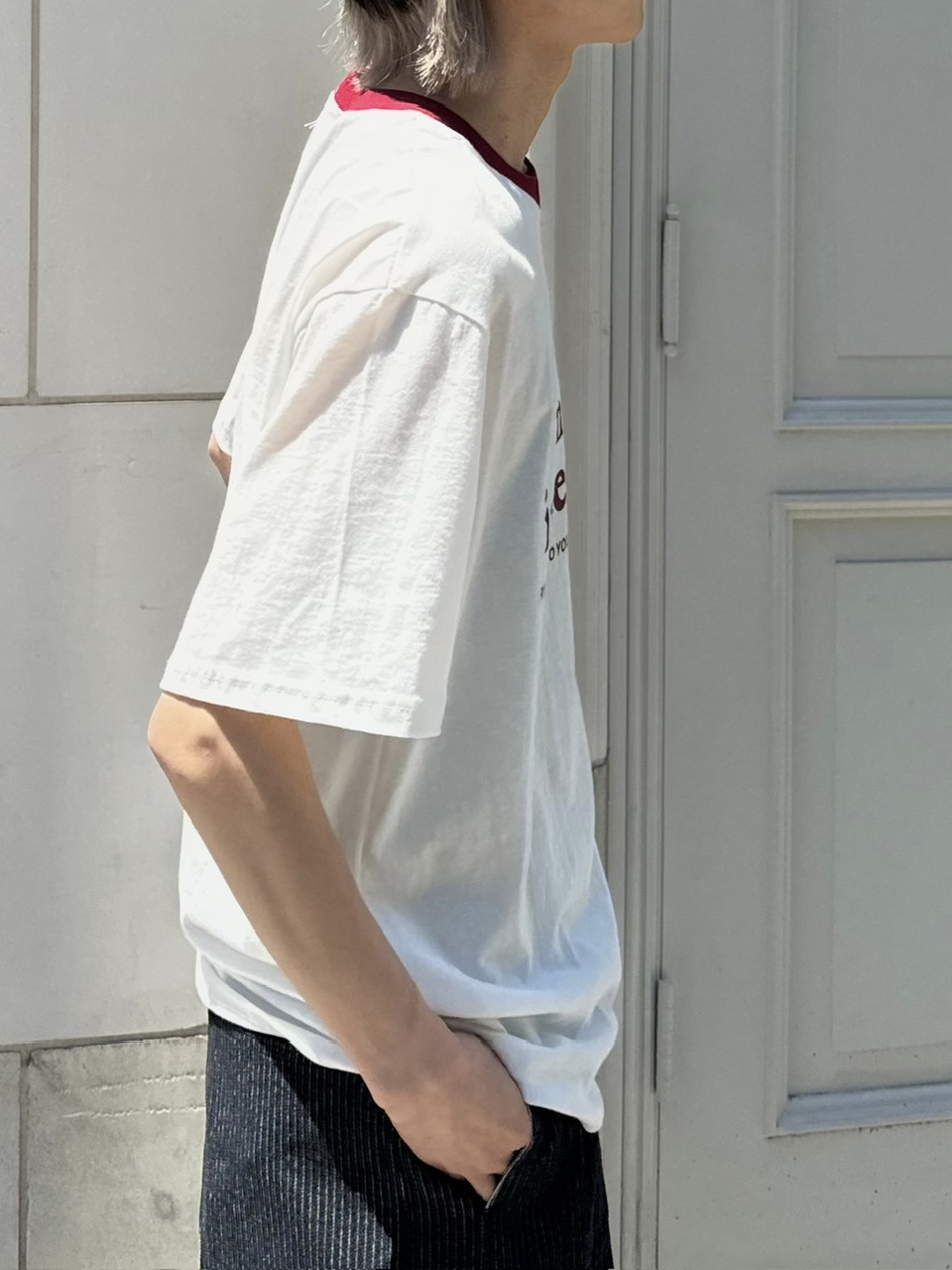 Chikashitsu +】lettering linger t-shirt (3color