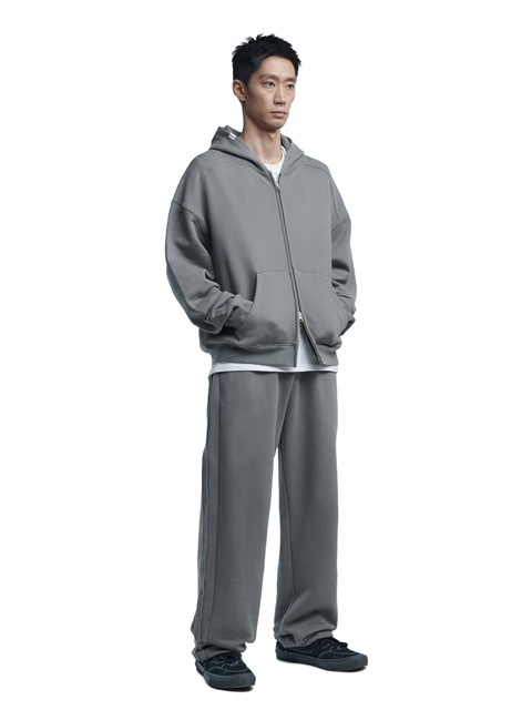 【NOMANUAL】M.L HOODED ZIP-UP  / 【ノーマニュアル】ジップアップ長袖パーカー