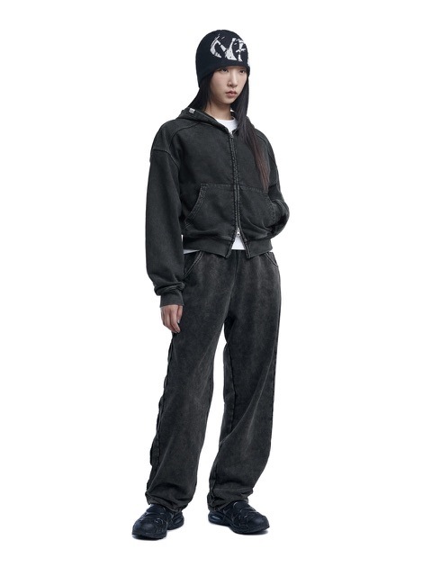 【NOMANUAL】M.L HOODED ZIP-UP  / 【ノーマニュアル】ジップアップ長袖パーカー