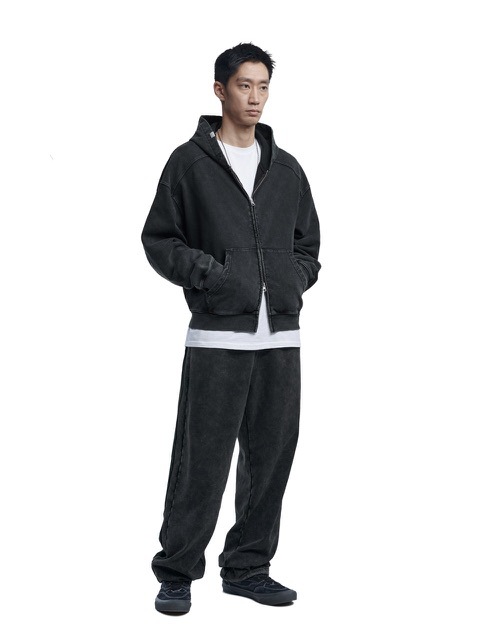 【NOMANUAL】M.L HOODED ZIP-UP  / 【ノーマニュアル】ジップアップ長袖パーカー