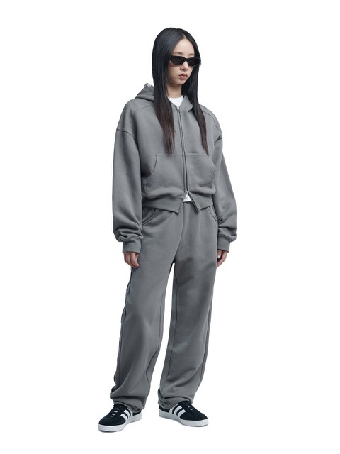 【NOMANUAL】M.L HOODED ZIP-UP  / 【ノーマニュアル】ジップアップ長袖パーカー