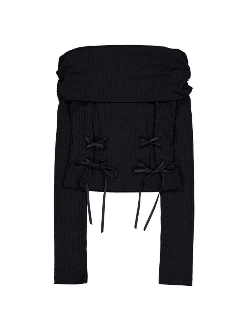 SETUP-EXE】CORSET OFF-SHOULDER TOP / 【セットアップエグゼ