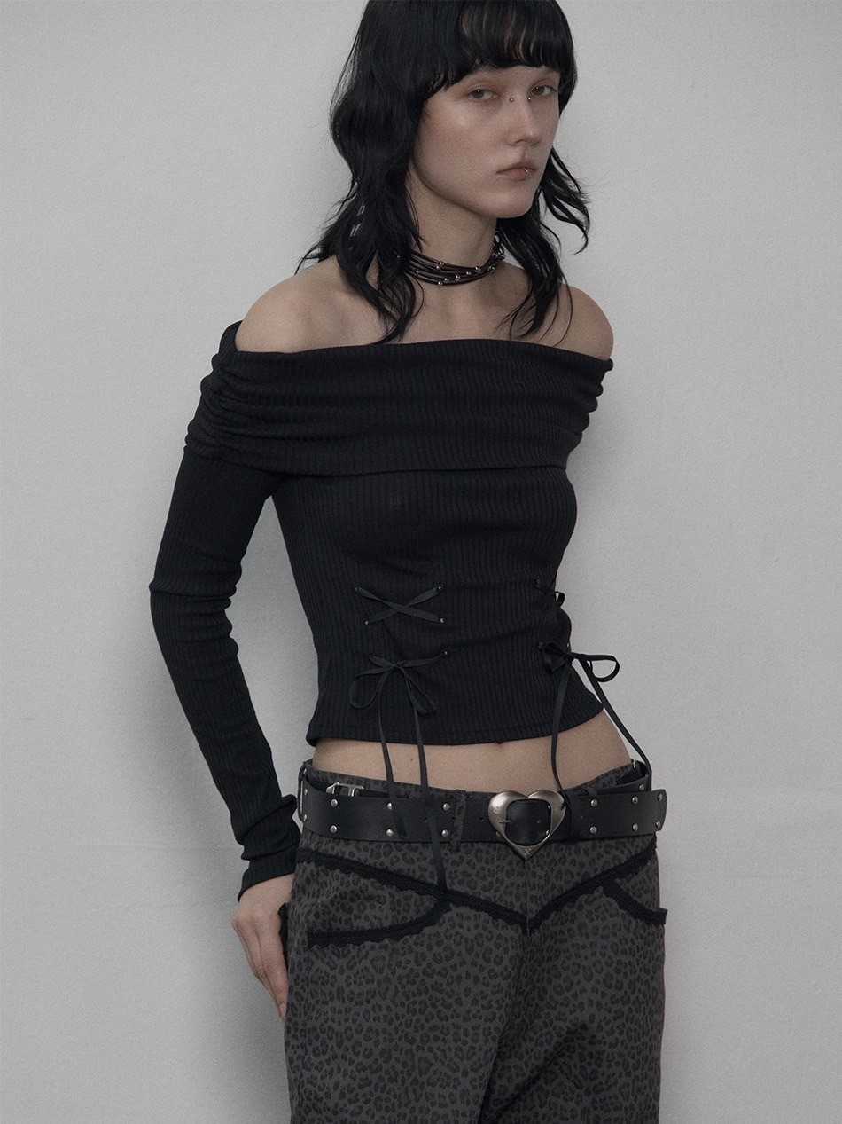 SETUP-EXE】CORSET OFF-SHOULDER TOP / 【セットアップエグゼ