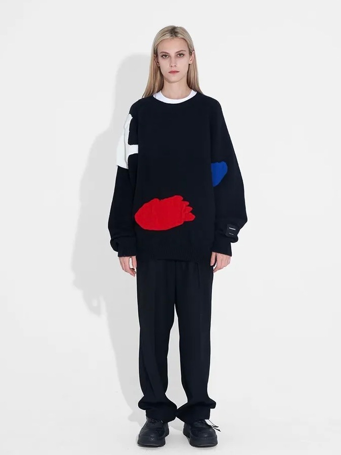 22FW A.PRESSE Pullover Sweater 在原みゆ紀 FMACM】JACQUARD ROUND NECK SWEATER | OUR BRAND,FMACM | PRESSING