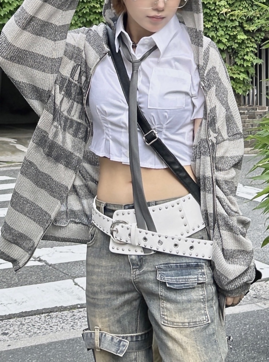 XU メッシュトップス ダブルジップパーカー　ユニセックス Never mind the XU】mesh zip hoodie / 【ネバーマインド ザ
