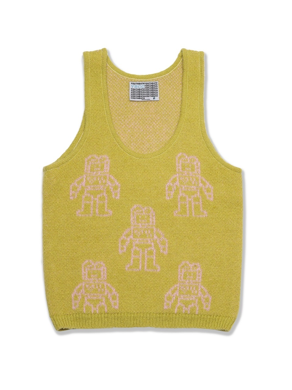 【YOUTHBATH】High-Neck Knit Top Set-up