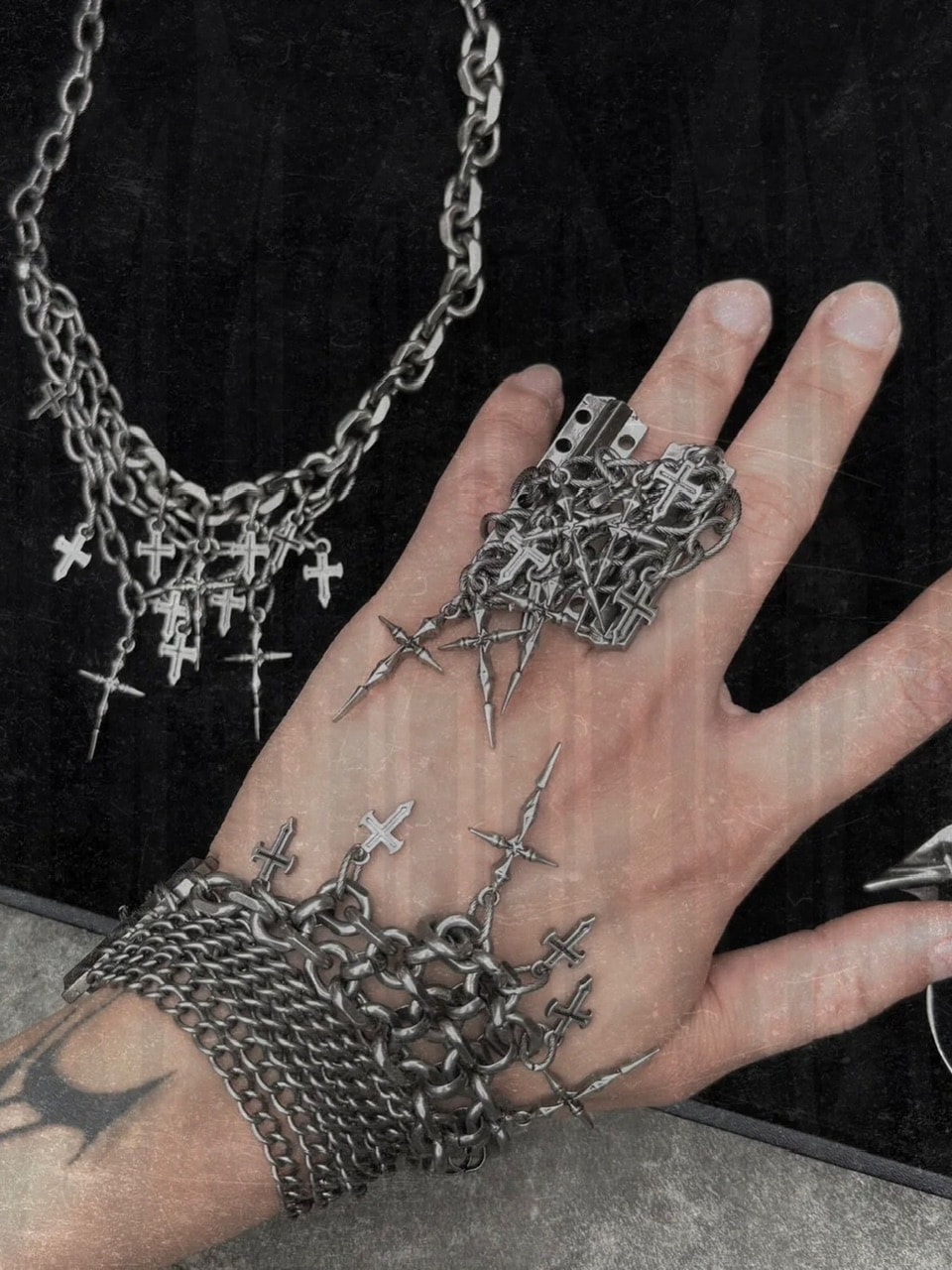 IIIMIII】Barbed Wire Armor Ring / 【イアミ】バーデッドワイヤー
