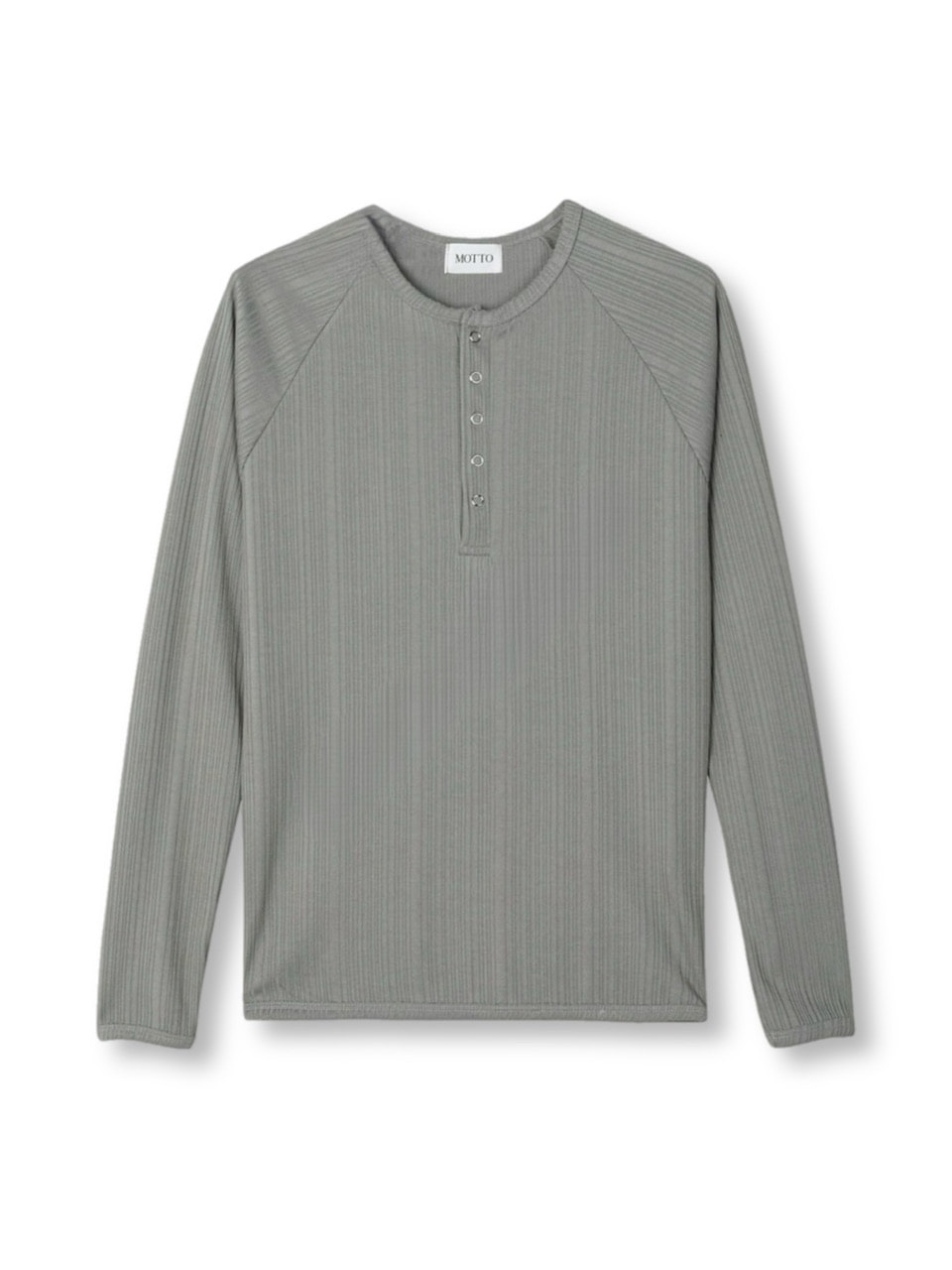 東京店WEB限定受注制【Chikashitsu +】snap rib henley neck tee