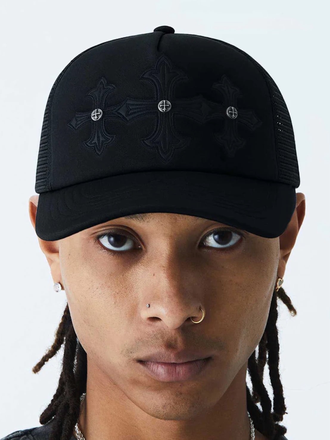 1/30 再入荷【SUPPLIER】Cross Leather Patch Mesh Cap