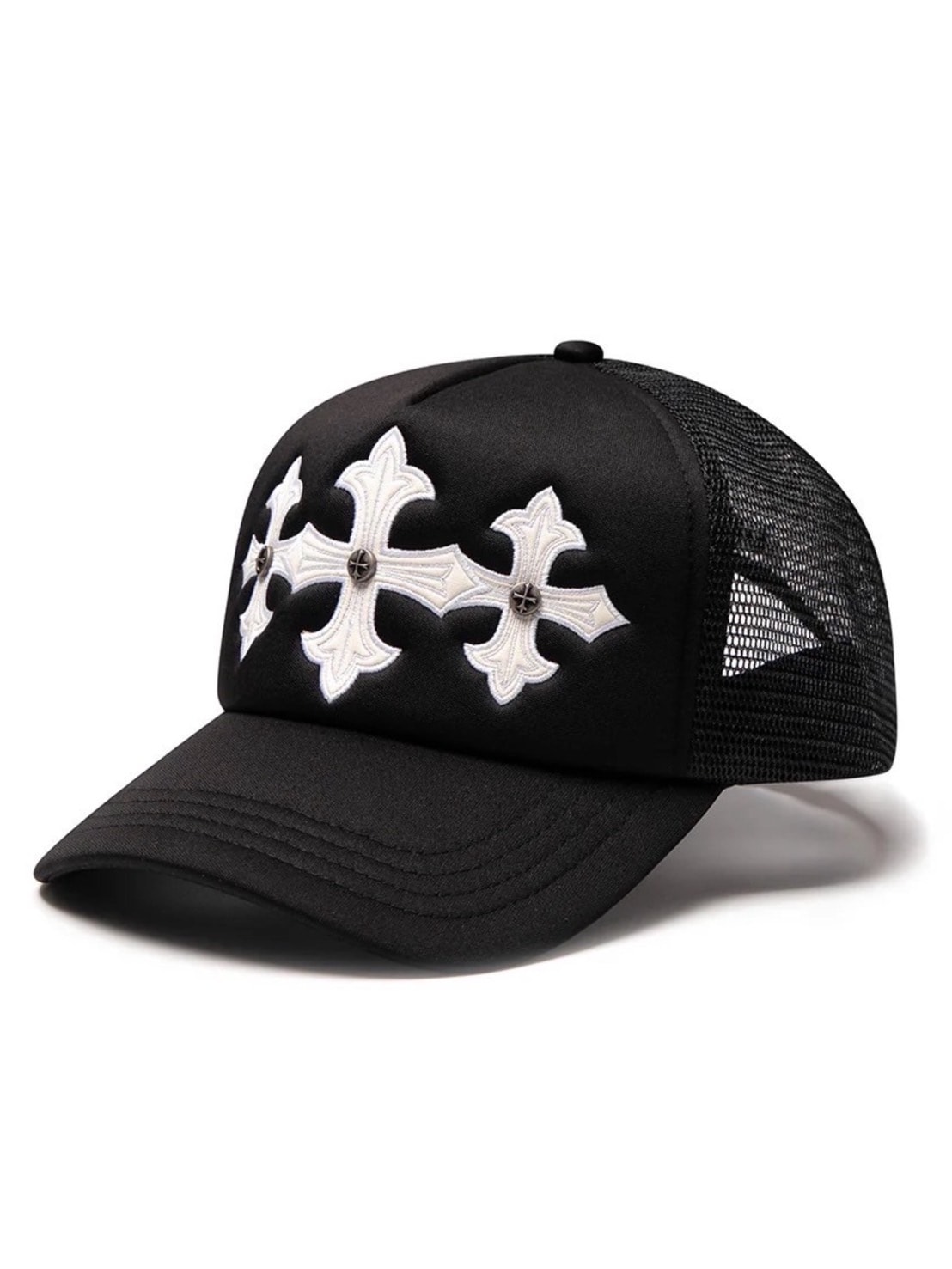 SUPPLIER】Cross Leather Patch Mesh Cap / 【サプライヤー