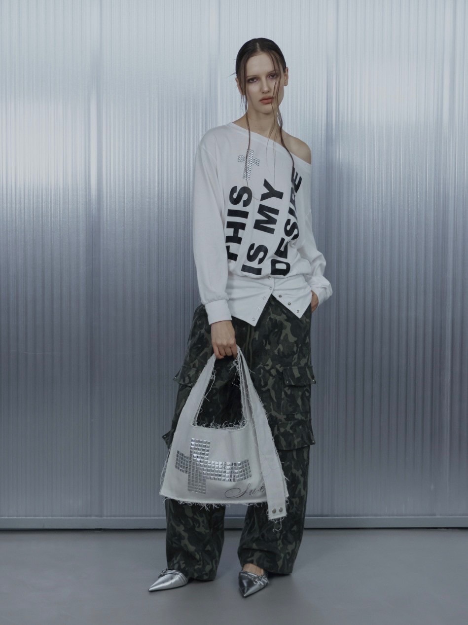 SETUP‐EXE】BOLD LETTERING LOOSE TOP / 【セットアップエグゼ