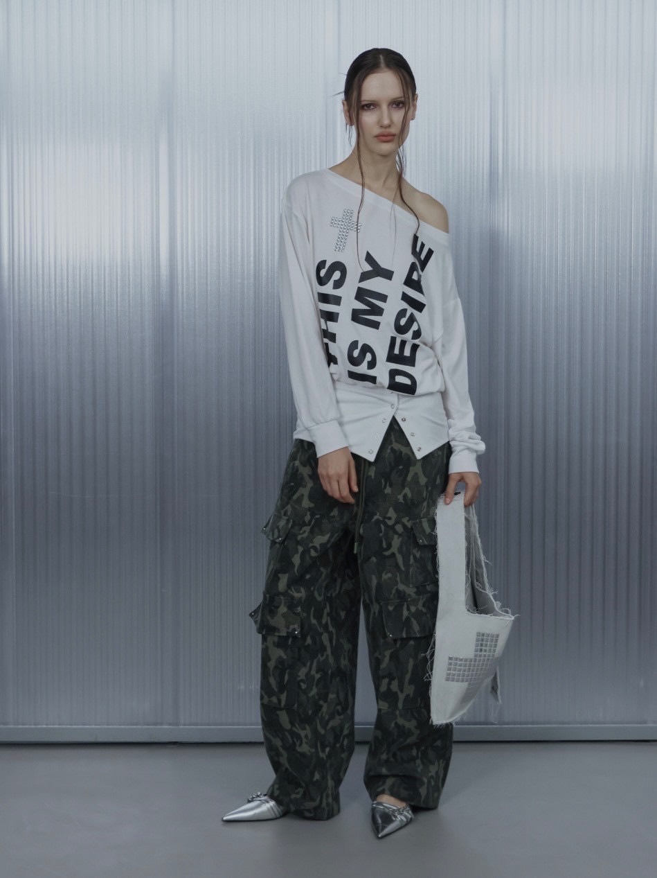 setupexe BOLD LETTERING LOOSE TOP 長袖Tシャツ SETUP‐EXE】BOLD LETTERING LOOSE TOP / 【セットアップエグゼ