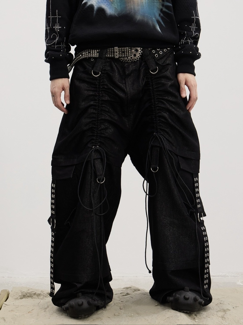 DND4DES】Drawn Silver Silk Sharp Dance Pants /【ディーエヌディー