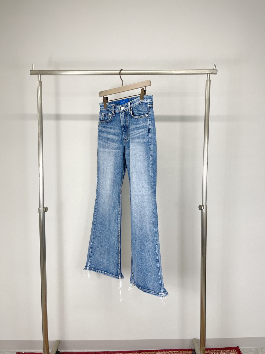 受注制【Chikashitsu +】flare damage denim pants (2color) | OUR