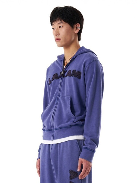 【AAKAM】Washed Logo Zip-Up Hoodie 4Colors AAKAM】Washed Logo Zip-Up Hoodie | OUR BRAND,AAKAM