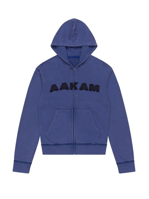 【AAKAM】Washed Logo Zip-Up Hoodie 4Colors AAKAM】Washed Logo Zip-Up Hoodie | OUR BRAND,AAKAM