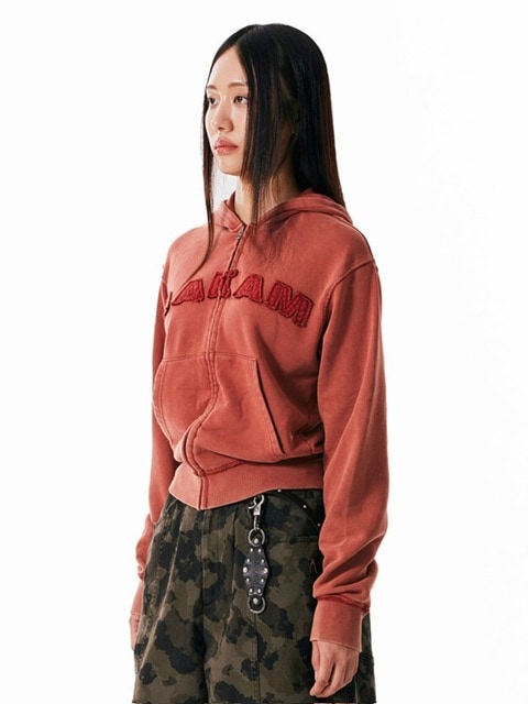 【AAKAM】Washed Logo Zip-Up Hoodie 4Colors AAKAM】Washed Logo Zip-Up Hoodie | OUR BRAND,AAKAM