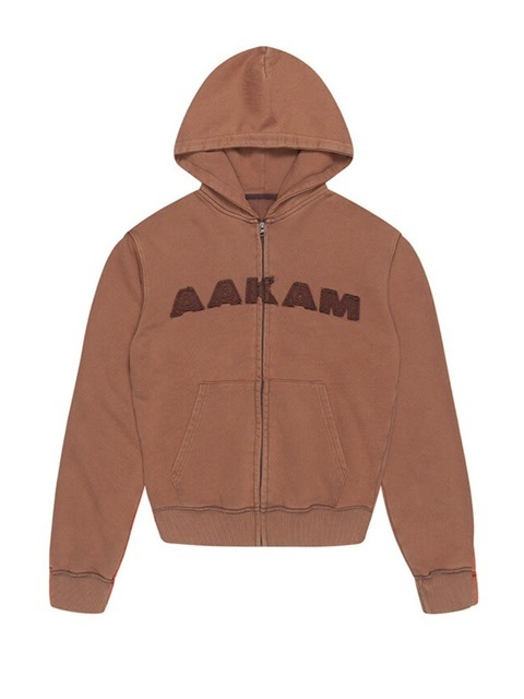 【AAKAM】Washed Logo Zip-Up Hoodie 4Colors AAKAM】Washed Logo Zip-Up Hoodie | OUR BRAND,AAKAM