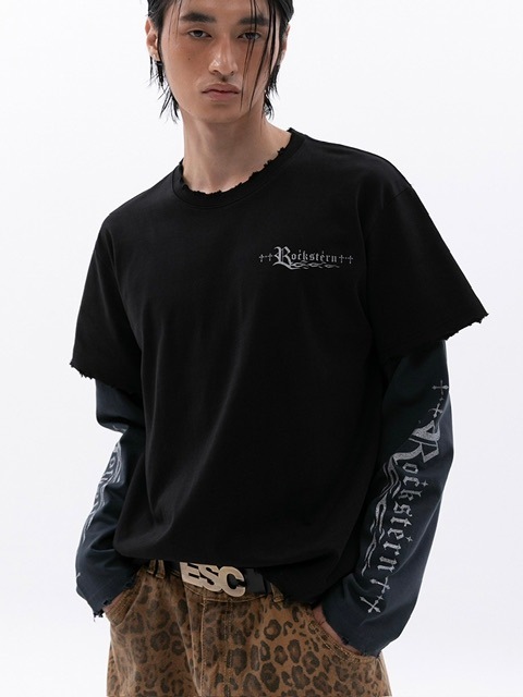 シャツ ESC STUDIO Damage Washing Layered T-shirt 3 Colors ESC STUDIO】damage washing layered t-shirt | OUR BRAND,ESC
