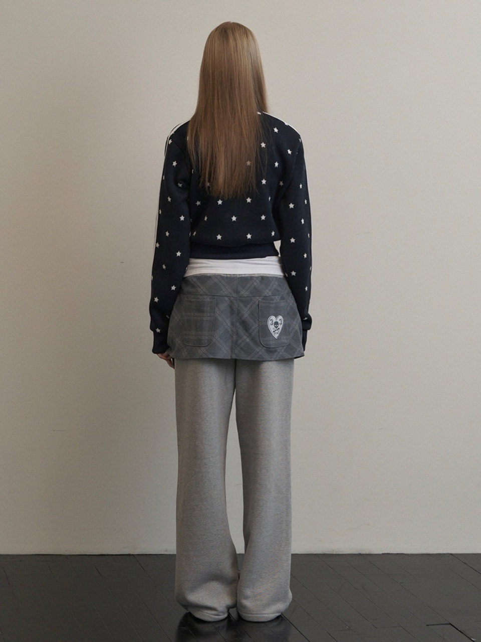 SETUP-EXE】CHECK LAYERED SWEATPANTS | OUR BRAND,SETUP-EXE
