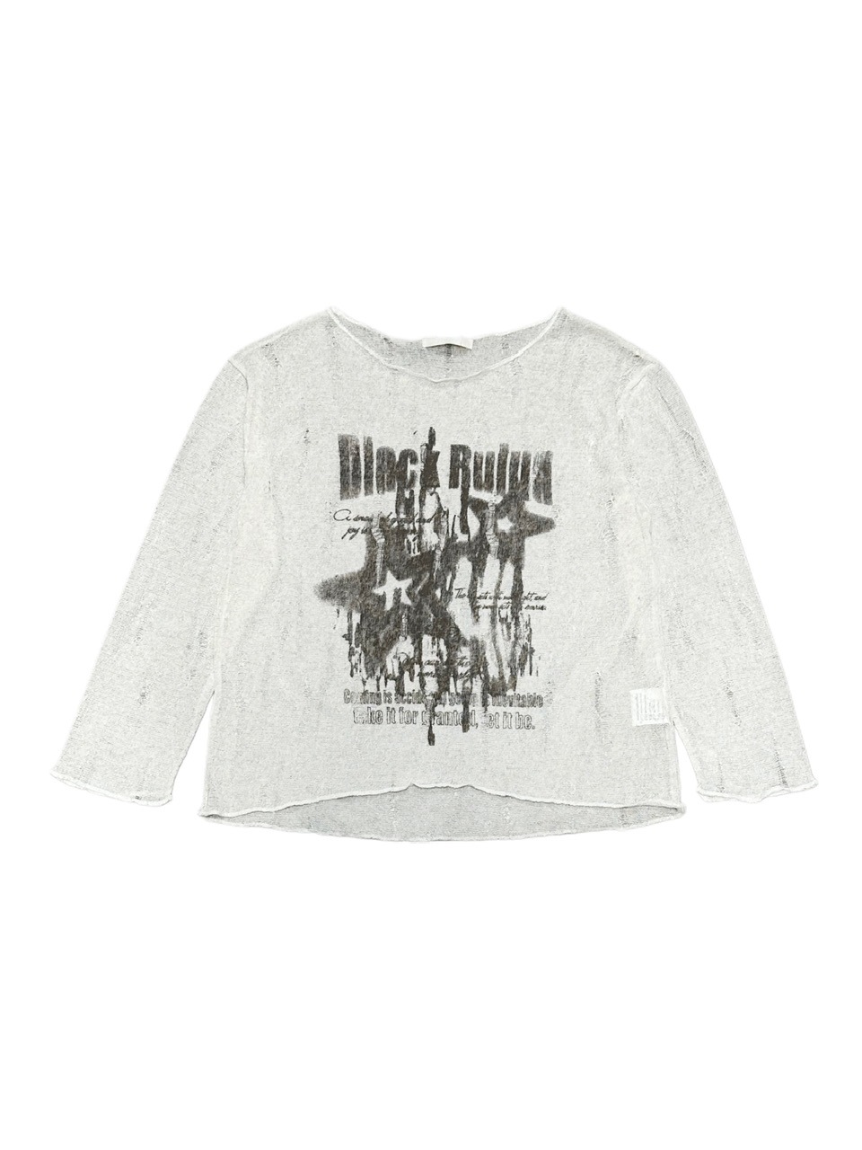 受注制【Never mind the XU】see-through damage knit (2color
