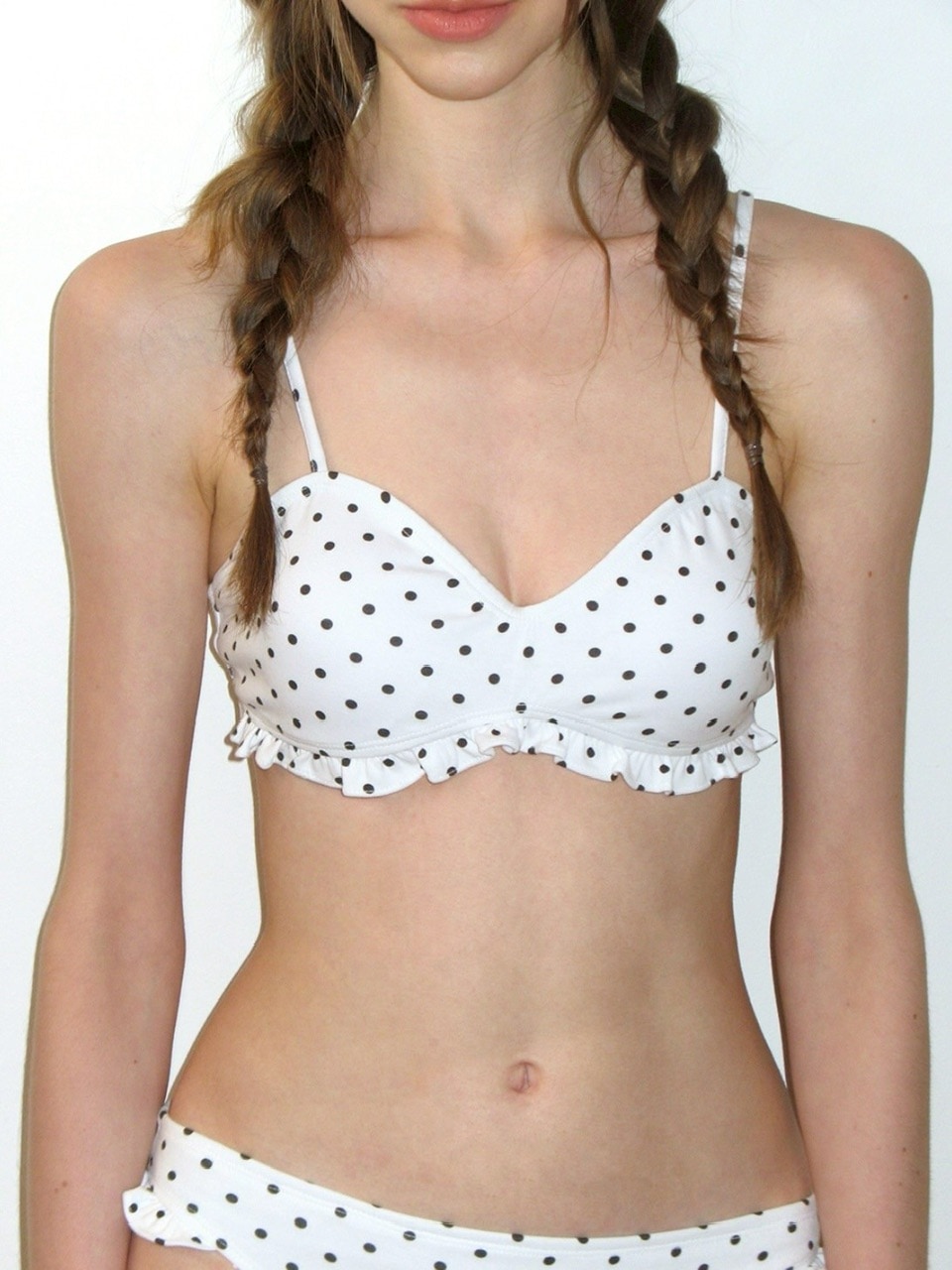 ★CRANK★DOT FRILL BIKINI SET_BLACK★正規品/韓国直送料込 ドットフリルビキニセット_ブラック | CRANK | HANA(ハナ)