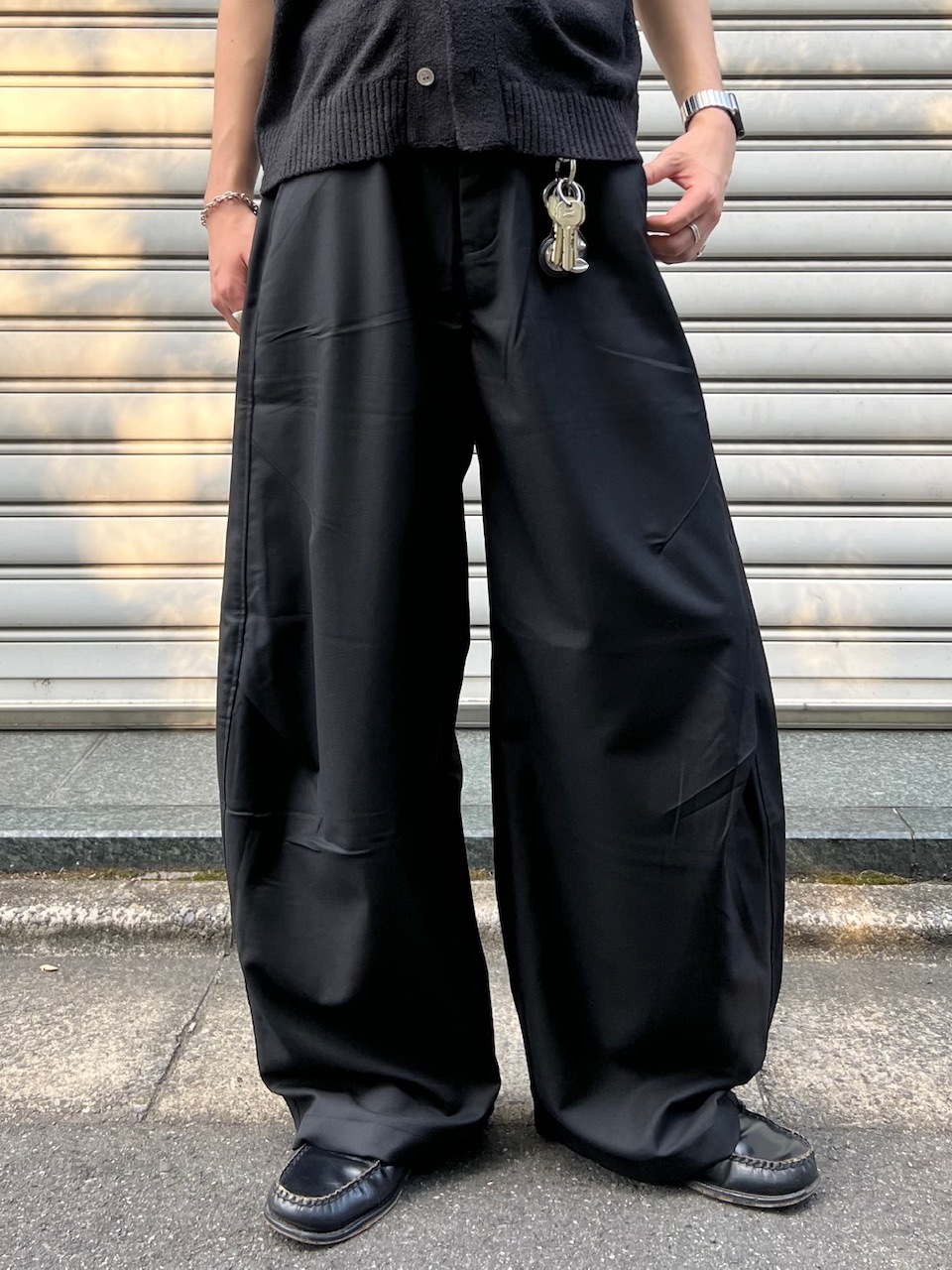 東京店WEB限定受注制【Chikashitsu +】one tuck balloon slacks / 【チカシツプラス】ワンタックバルーンスラックス (2color)
