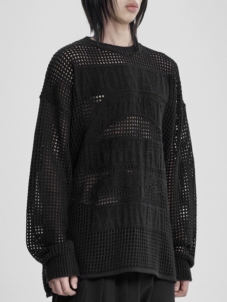 【AJO AJOBYAJO】Total Logo Cropped Sweater AJO AJOBYAJO (アジョ バイ アジョ) - トータルロゴクロップド