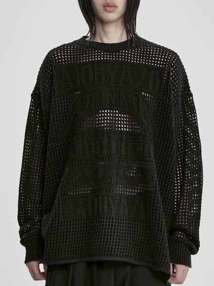 AJOBYAJO】Total Logo Drop Needle Sweater